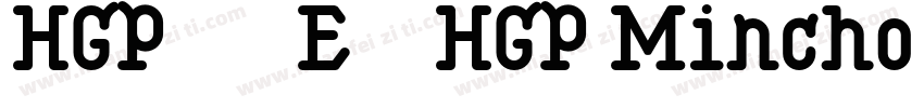 HGP明朝E (HGP Mincho E)字体转换